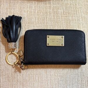 Michael Kors Black Wallet with Gold Accents